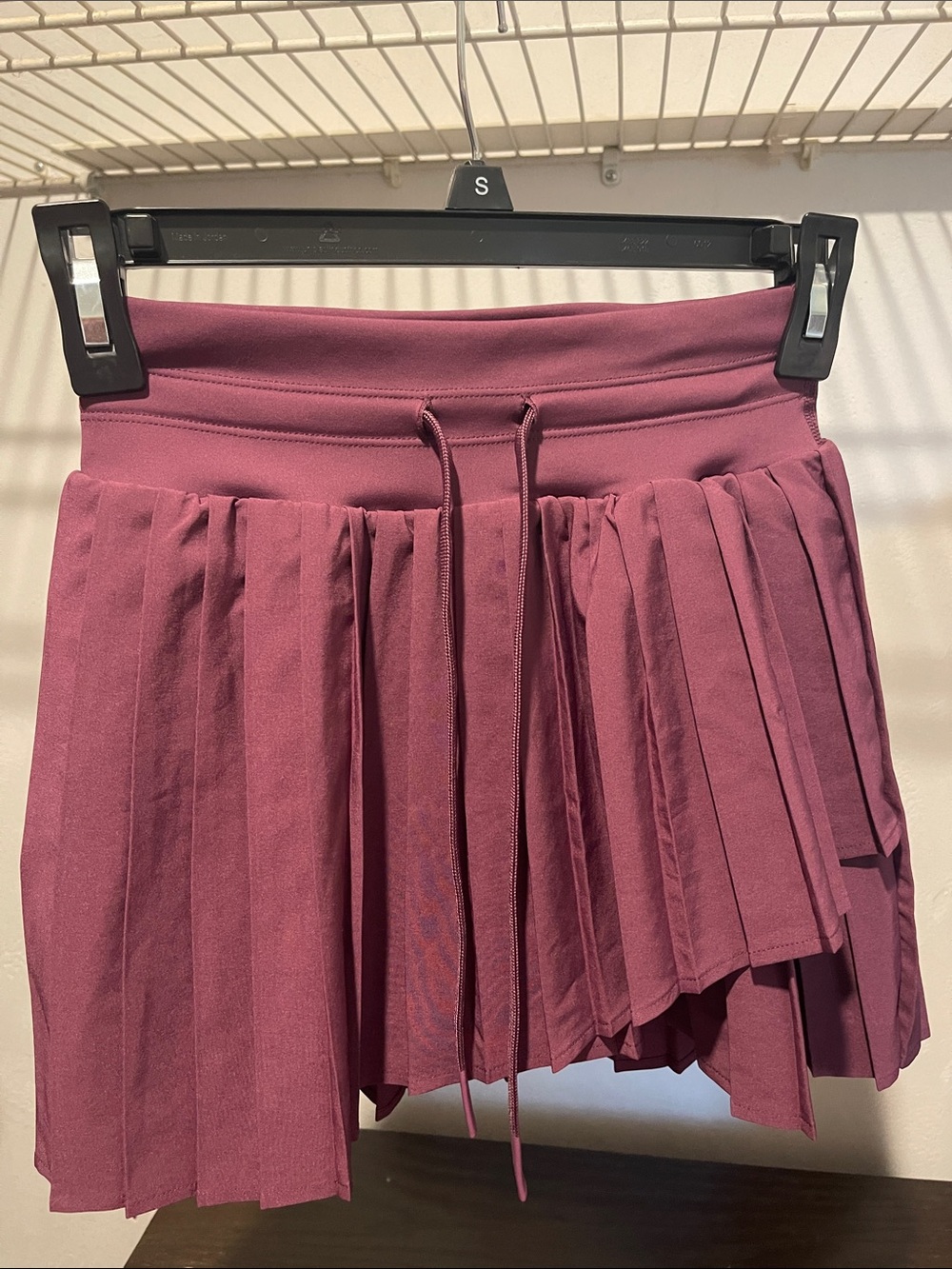 JoyLab Dusty Rose Pleated Drawstring Mini Skirt